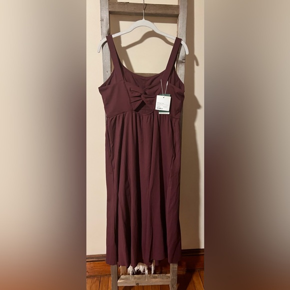 NWT HALARA Padded Midi Casual Dress in fig size large - Picture 8 of 11
